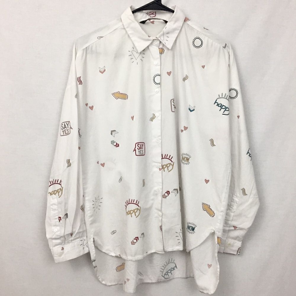 Zara basics women’s oversized button up shirt - Picture 6 of 13